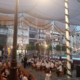Actuación en la Plaza de San Francisco sin escenario accesible de la Banda de Música Liceo de Sevilla