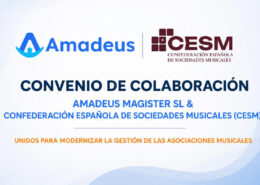 Amadeus Magister SL y la CESM firman un convenio para impulsar la digitalización de las asociaciones musicales