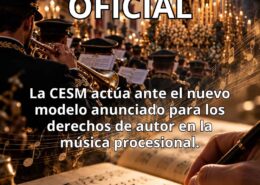 La CESM actúa ante el nuevo modelo anunciado para los derechos de autor en la música procesional